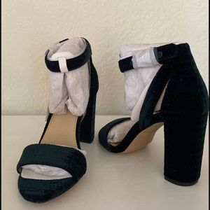 Emerald Green Chunky Heels